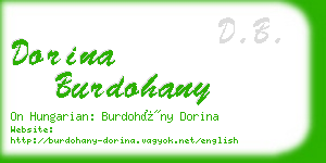 dorina burdohany business card